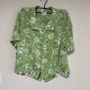 K Studio Vintage Women’s 2 Piece Green Floral Maxi Dress & Top SIZE 12/10